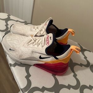 Nike Air Max 270 White and Pink Sneakers